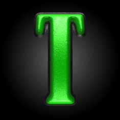 vector green plastic figure t