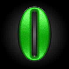 vector green plastic figure o