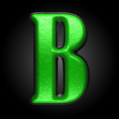 vector green plastic figure b