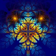 Multicolor fabulous fractal pattern Collectiont - tree foliage N3