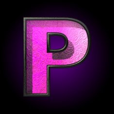 vector pink plastic figure p