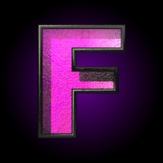 vector pink plastic figure f