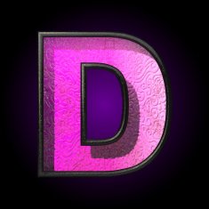 vector pink plastic figure d