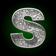Vector silver cutted figure s