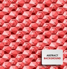 Abstract red hexagon background template