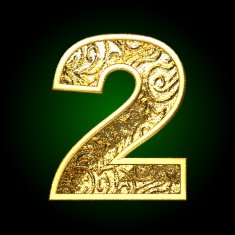 Vector golden cutted figure 2