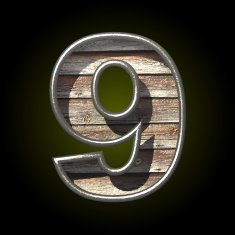 Vector wooden cutted figure 9