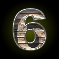 Vector wooden cutted figure 6