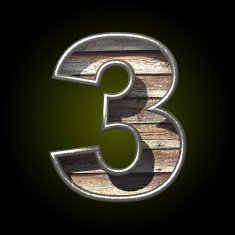 Vector wooden cutted figure 3