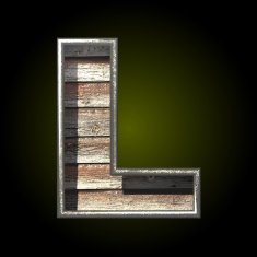Vector wooden cutted figure l