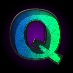 vector blue plastic figure q