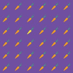 Pattern with cute carrots