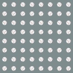 Seamless pattern with baseball balls