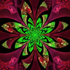 Fabulous symmetrical flower pattern Computer generated graphics N4