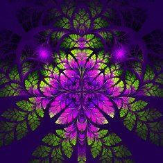 Multicolor fabulous fractal pattern Collectiont - tree foliage N4