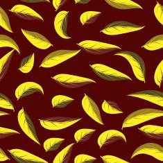 seamless pattern of yellow leaves