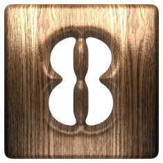 Vector wooden figure 8