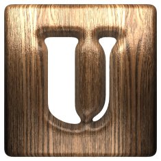 Vector wooden figure u
