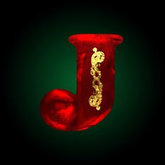 vector velvet j letter with gold