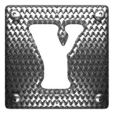 vector metal figure y