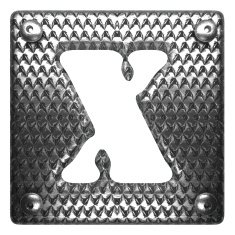 vector metal figure x