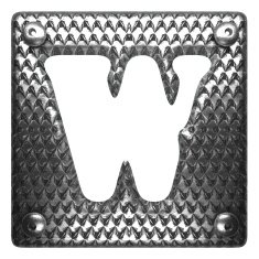 vector metal figure w