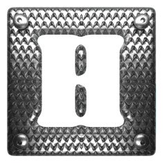 vector metal figure h