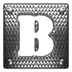 vector metal figure b