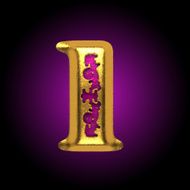 vector golden letter 1