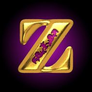vector golden letter z