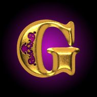 vector golden letter g