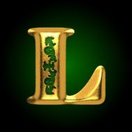 vector golden letter l