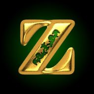vector golden letter z N2