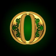 vector golden letter o N2