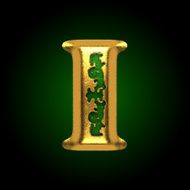 vector golden letter i