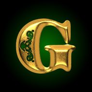 vector golden letter g N2