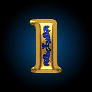 vector golden letter 1 N3