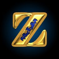 vector golden letter z N3