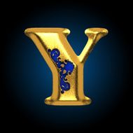 vector golden letter y N3