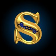 vector golden letter s N2
