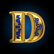 vector golden letter d N3