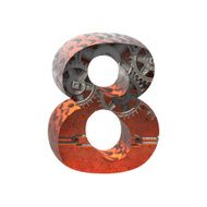 Vector gears cutted figure 8 Paste to any background
