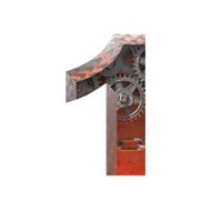 Vector gears cutted figure 1 Paste to any background
