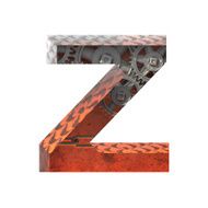 Vector gears cutted figure z Paste to any background