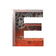 Vector gears cutted figure e Paste to any background