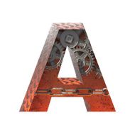 Vector gears cutted figure a Paste to any background