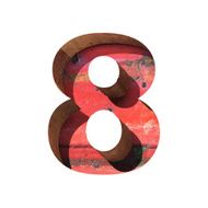 Vector metal cutted figure 8 Paste to any background