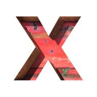 Vector metal cutted figure x Paste to any background
