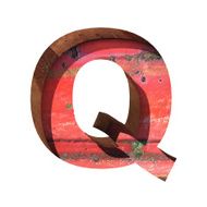 Vector metal cutted figure q Paste to any background