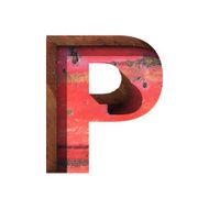 Vector metal cutted figure p Paste to any background